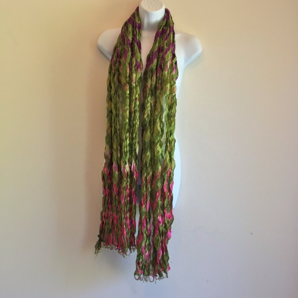 New Green Striped Beach Scarf Wrap Pareo Curtain - Picture 4 of 11